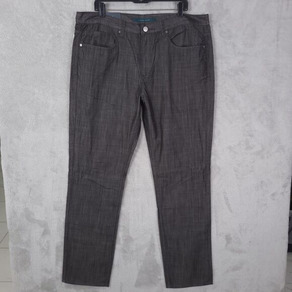 Perry Ellis Pants Mens 38x34 Slim Fit Low Rise Straight Leg 5 Pockets - Picture 1 of 16
